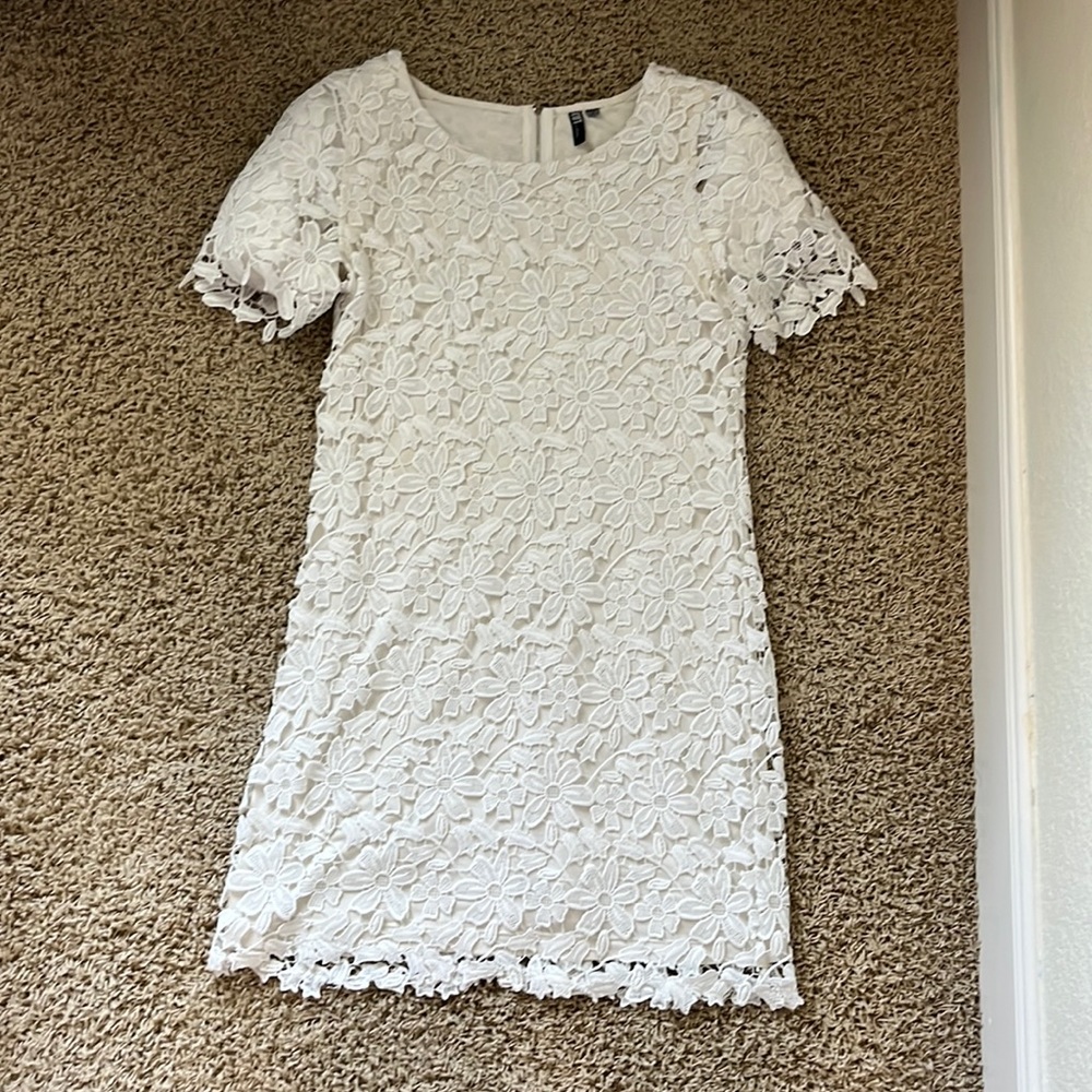 Classic white lace dress